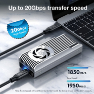Kuti ekstern për SSD M.2 GrauGear G M206 20G F, USB C 3.2, me ventilator, gri