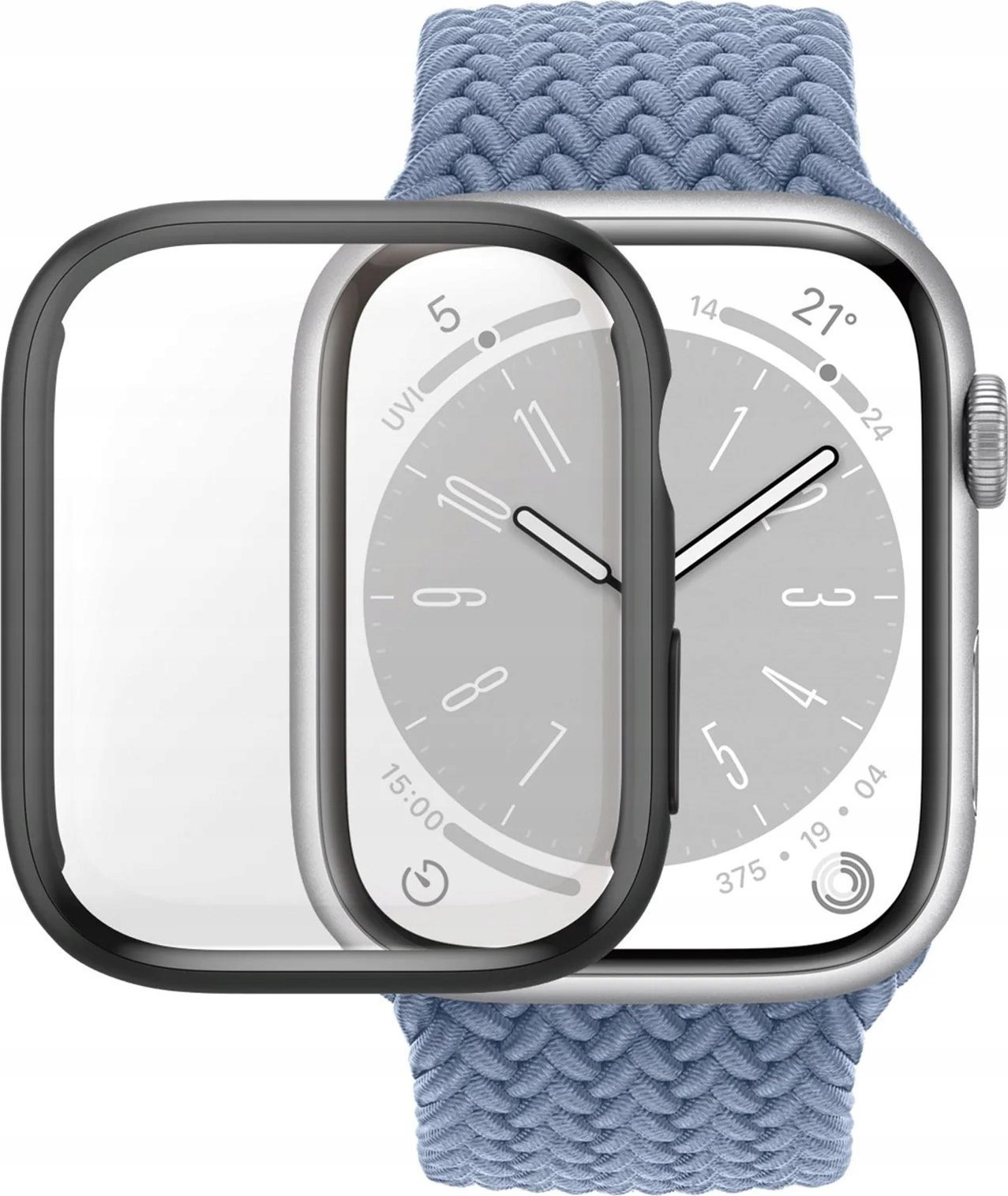 Mbrojtës ekrani PanzerGlass Apple Watch Series 9, 41mm, Full Body, i zi transparent