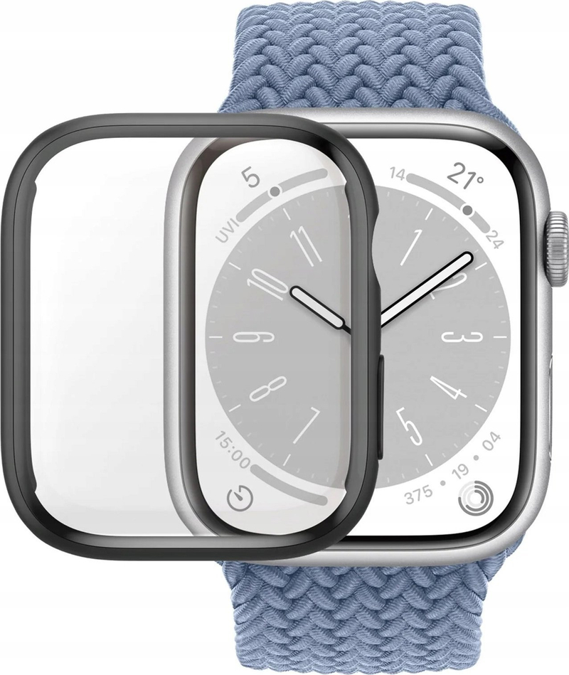Mbrojtës ekrani PanzerGlass Apple Watch Series 9, 41mm, Full Body, i zi transparent