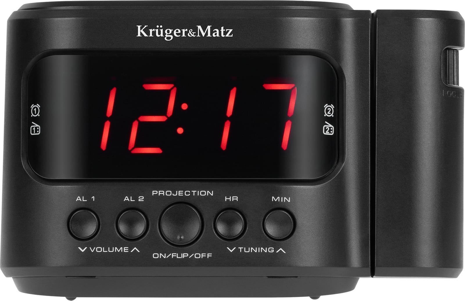 Radio orë KrugerMatz KM 827, AM FM, projektor kohe, LED