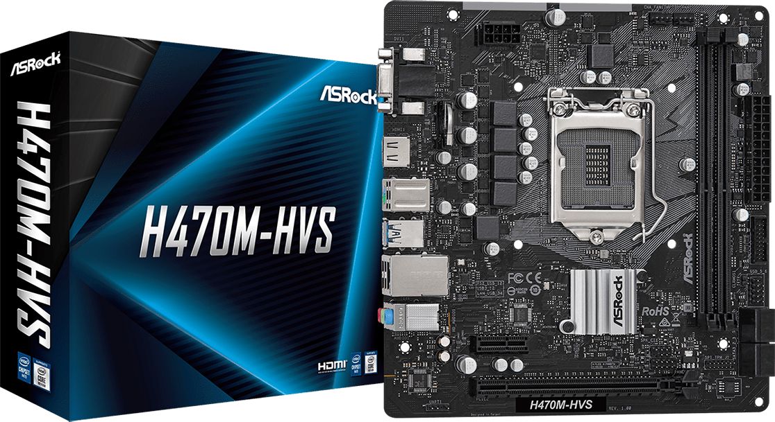 Pllakë amë ASRock H470M-HVS, Intel H4700