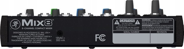 Mikser audio Mackie Mix8, 8 kanale, kompakt, gri