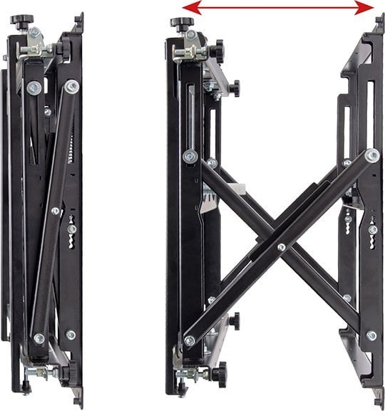 Mbajtës muror B-Tech Universal Heavy Duty Pop-Out, VESA 600x400, mikro-rregullim, i zi