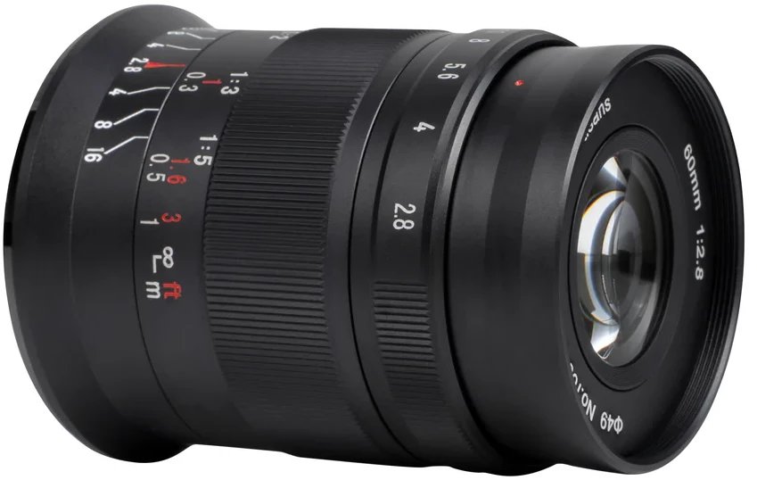 Objektiv 7artisans Photoelectric 60mm f/2.8 Macro MKII për Nikon Z, makro, i zi