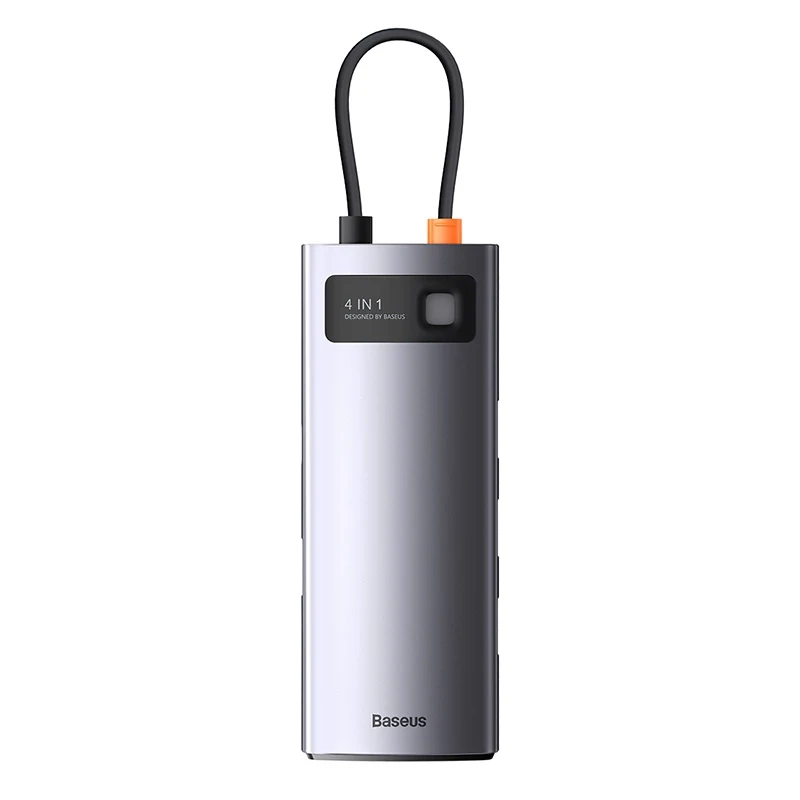 Hub i jashtëm Baseus Metal Gleam, 4x USB 3.0, USB-C, gri