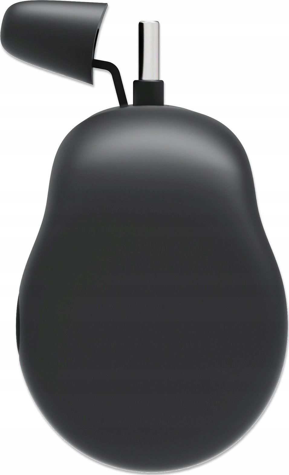Karikues portativ Manhattan 5000 mAh, prizë USB-C e integruar, 20 W, me mbajtëse, i zi
