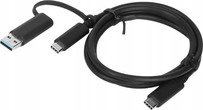Kabllo Lenovo USB C me dongle, për laptop, e zezë