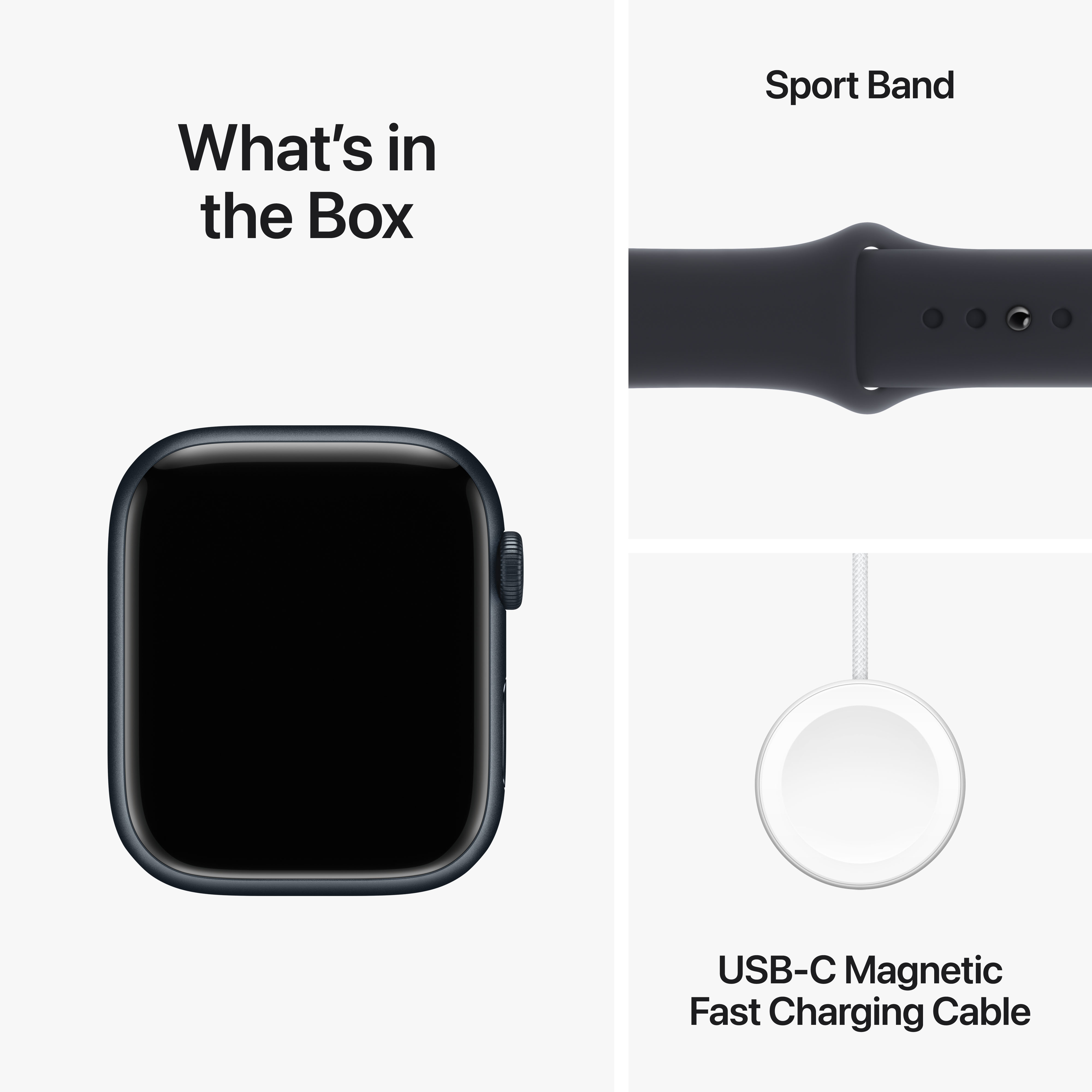 [OUTLET] Apple Watch Series 9, 45mm, Midnight Aluminium Case me Midnight Sport Band, M/L