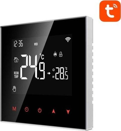 Termostat smart për bojler Avatto WT100, Wi-Fi TUYA, ekran LCD, i bardhë