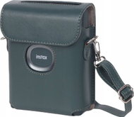 Куќиште LoveInstant за Fujifilm Instax Square Link, еко кожа, со ремен, темно зелена