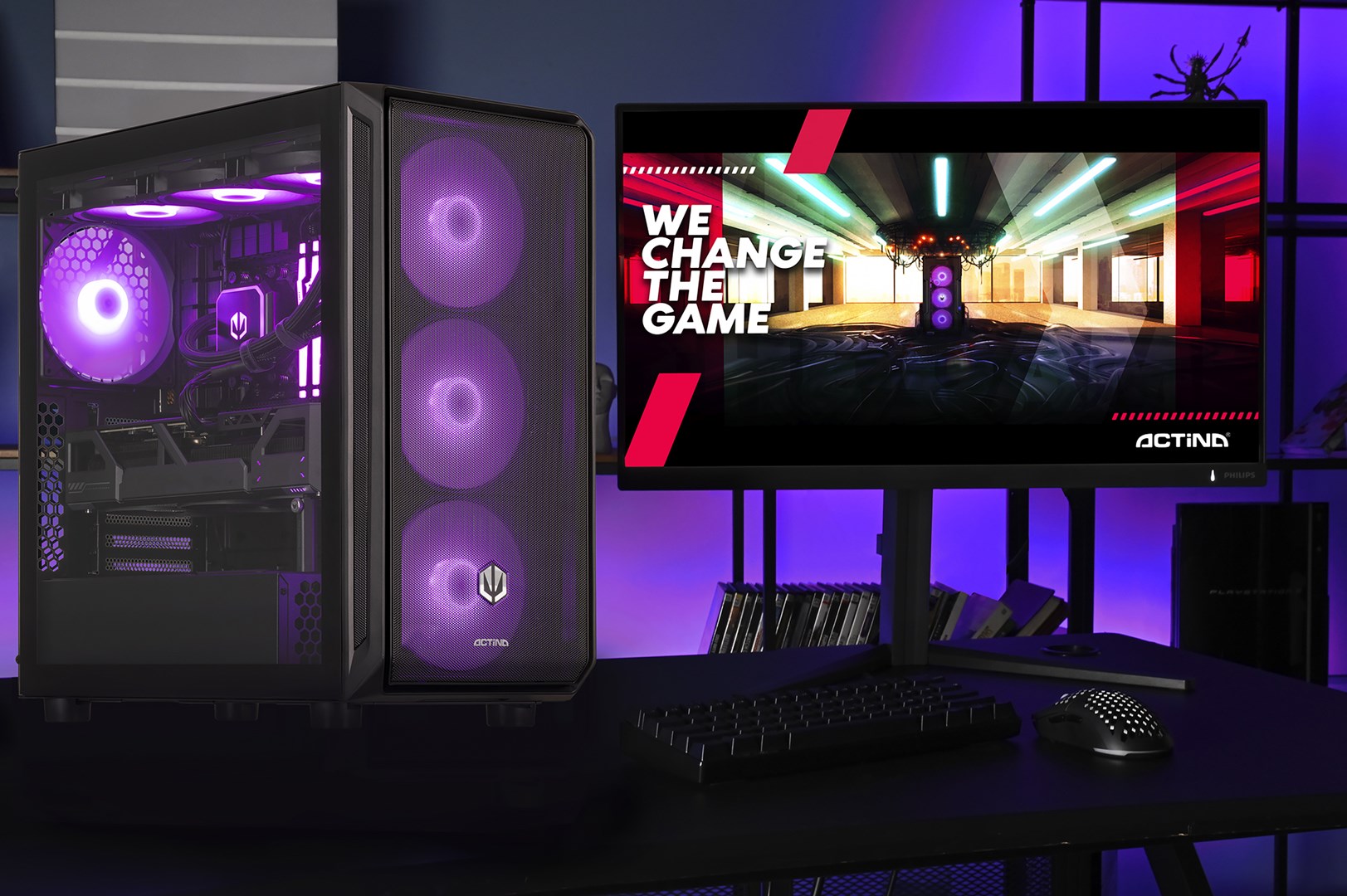 Kompjuter desktop Actina KOMACNGIP0254, Ryzen 7 7800X3D, 32GB RAM, 2TB SSD, Radeon RX 9070, i zi
