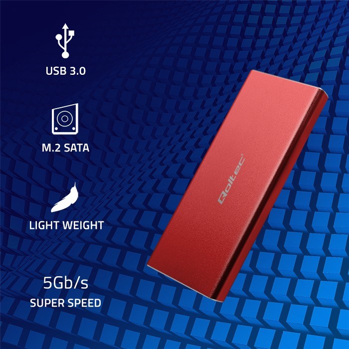 Adapter për hard disk QOLTEC 51831, USB, i zi