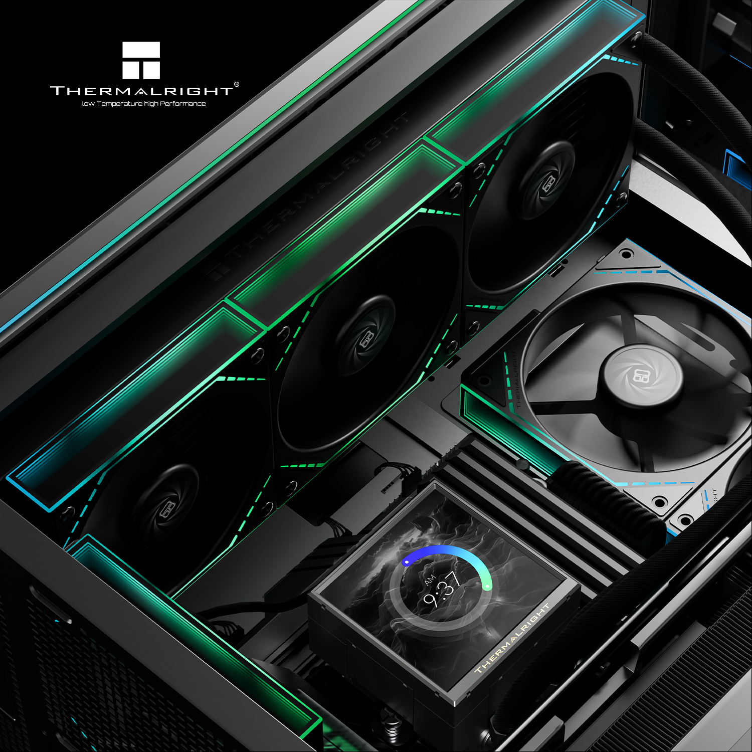 Ftohës me ujë Thermalright Peerless Vision 360 Argb, i zi