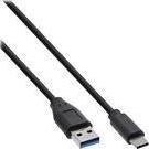 Kabllo USB InLine B-35711, USB A në USB C, 1 m, i zi