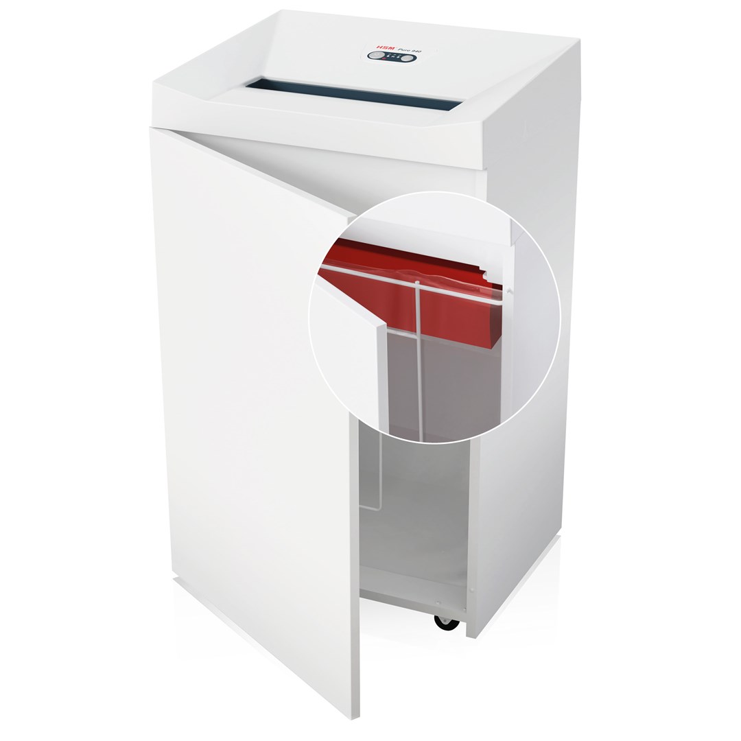 Grirëse dokumentesh HSM Pure 940, 165L, prerje 3.9x40 mm, e bardhë
