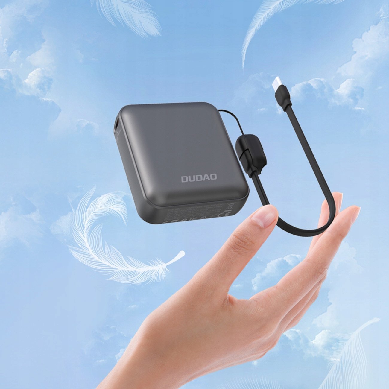 Надворешна батерија Dudao K22 Plus, 10000mAh, 22.5W USB C, сива
