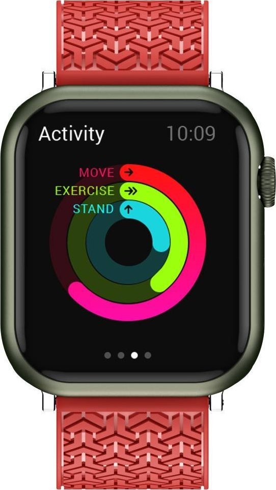 Rrip dore Hurtel Watch Strap Y për Apple Watch 41 40 38mm, TPU, i kuq