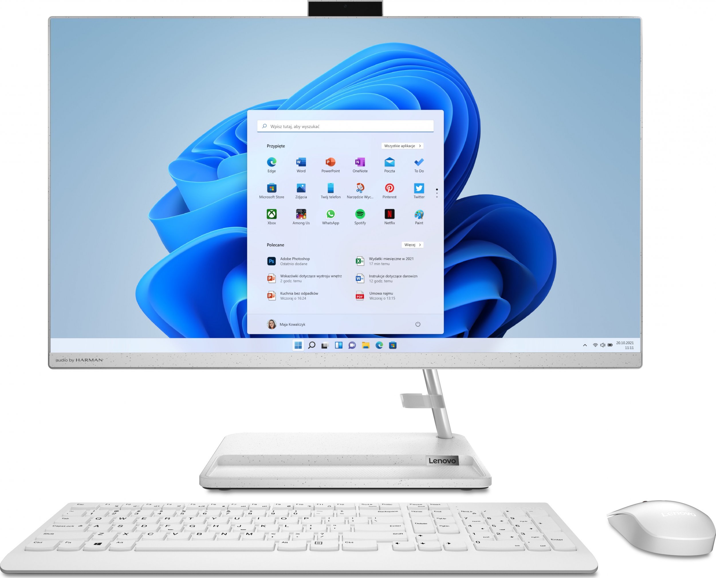 Kompjuter IdeaCentre AIO 3 27IAP7, 27", Intel Core i7, 16GB RAM, 1TB SSD, Intel UHD Graphics, i bardhë