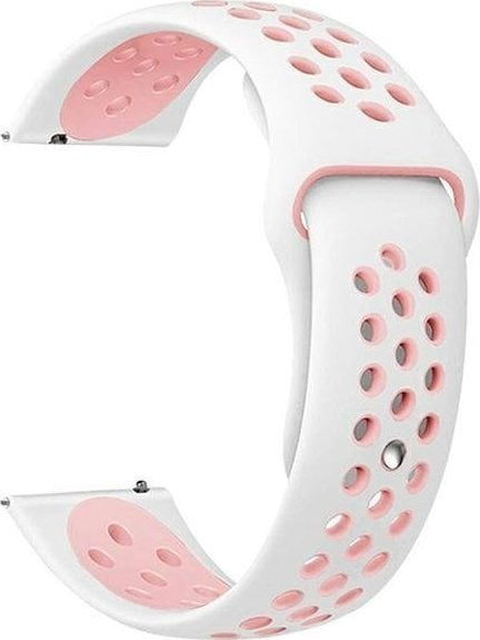 Rrip ore Beline Sport Silicone, 20mm, bardhë rozë
