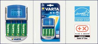Karikues baterish Varta LCD Charger 57070201451, me ekran LCD, me 4 bateri 260 mAh