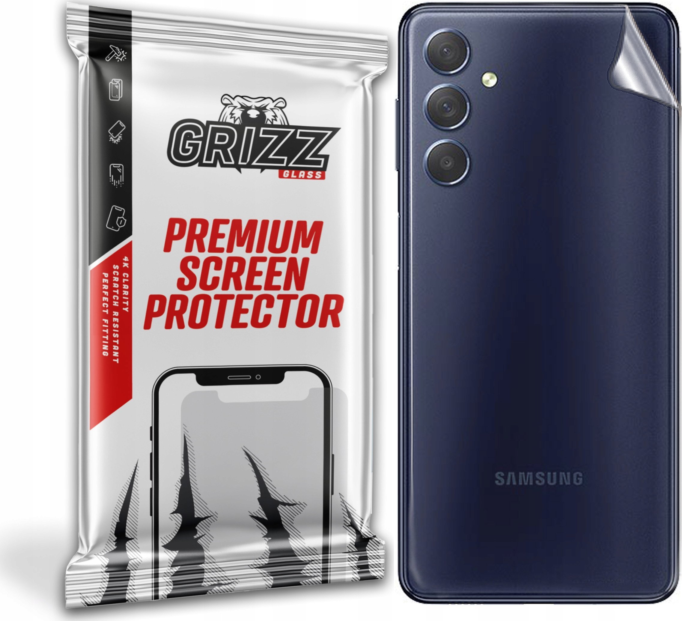 Mbrojtëse e pasme GrizzGlass SatinSkin për Samsung Galaxy M54, fleksibile, transparente