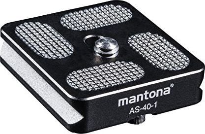 Pllakë quick release Mantona AS-40-1, Arca-Swiss, vidë 1/4", e zezë