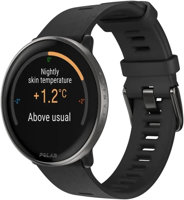 Спортски часовник Polar Ignite 3 Titanium, GPS, AMOLED екран, црн