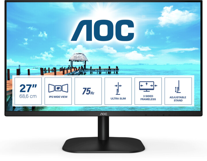 Monitor AOC 27B2H - LED, 27", 1920 x 1080 Full HD, i zi