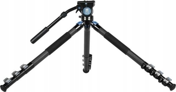 Tripod fotografik SIRUI Landscape me kokë video VH-10, fibër karboni, kapacitet 18 kg, i zi