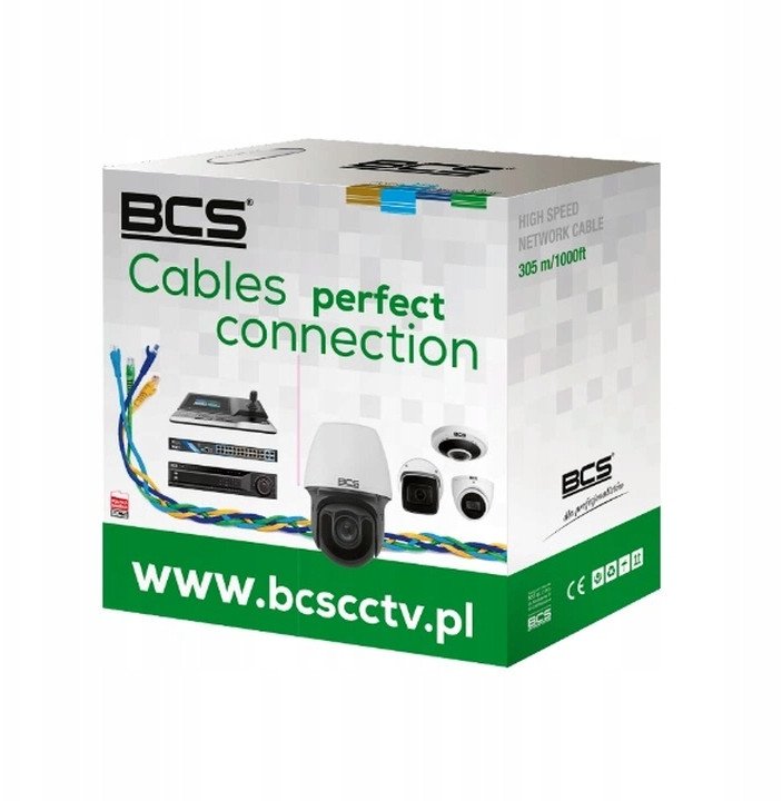 Kabllo rrjeti BCS UTP CAT6, 305m, PVC, gri