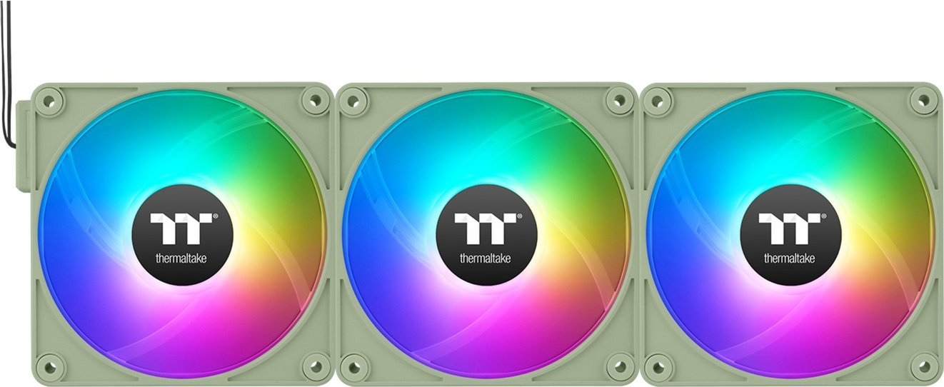 Вентилатор за PC Thermaltake CT120 EX Reverse ARGB, сет 3 парчиња, 120 mm, матча зелена