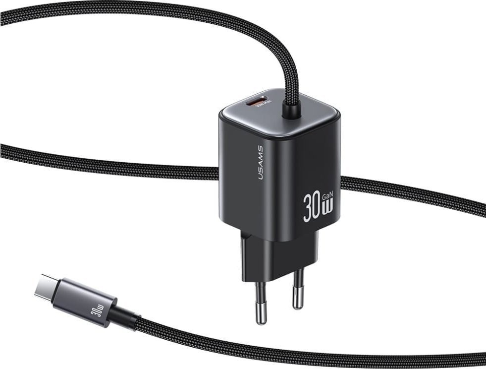 Karikues muri Usams JC Series CC264, 30W GaN, 2xUSB-C, i zi