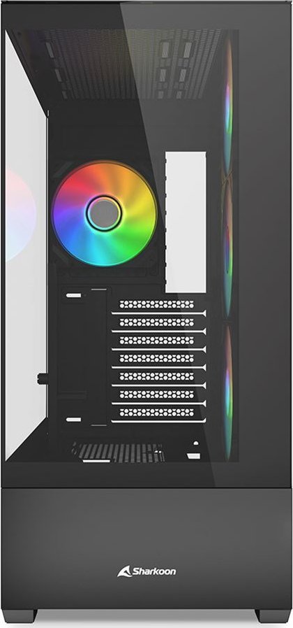 Kuti kompjuteri Sharkoon AK6 RGB, mid tower, ATX, e zezë