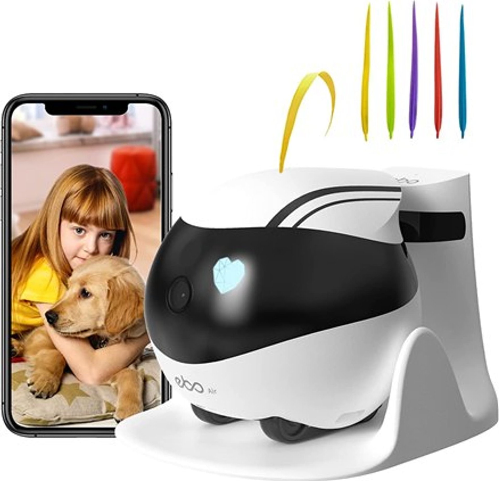 Robot shoqërues Enabot EBO Air, AI tracking, WiFi, i bardhë