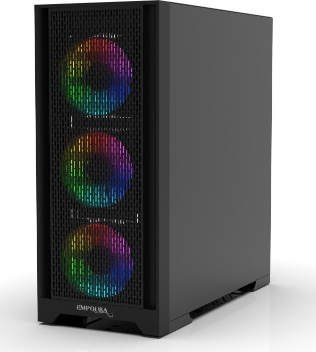 Kuti kompjuteri Inca EMG-17XB, MIDI Tower, ATX Micro ATX Mini ITX, e zezë