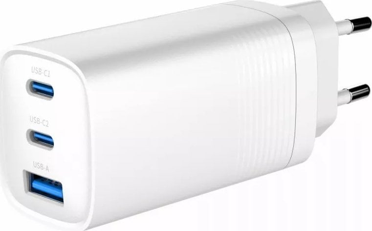 Karikues Gembird 1x USB-A 2x USB-C, i bardhë