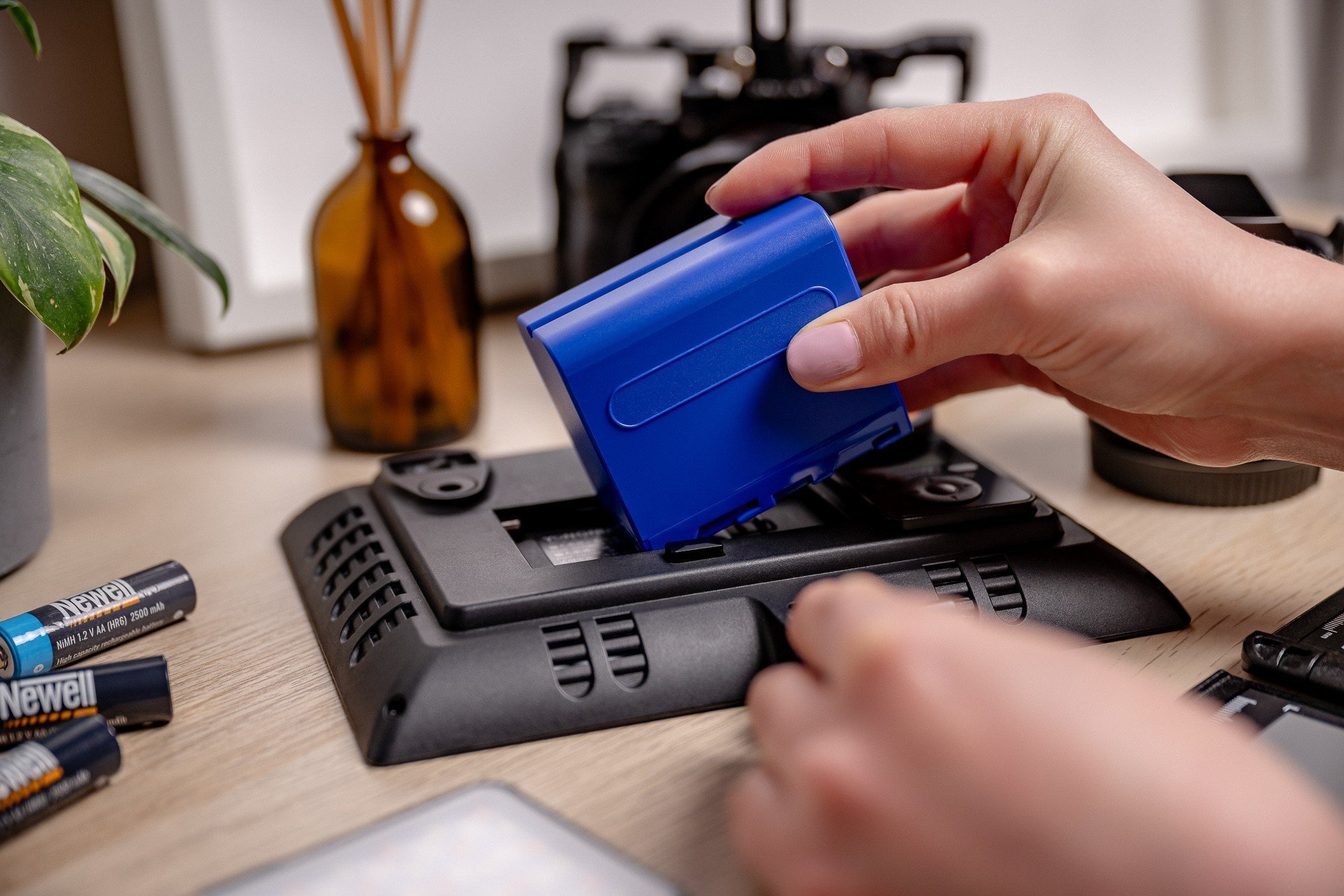 Bateri Newell SupraCell Protect NP-F970, për Sony, kapacitet i lartë, blu