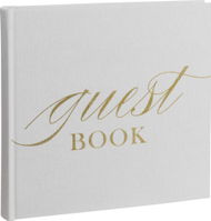 Album mysafirësh Base Line Canvas, 20x20 cm, 40 faqe, i bardhë