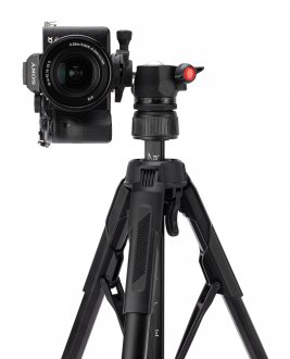 Tripod fotografik FireFly Photo Creator, kokë sferike, kapacitet 5kg, i zi