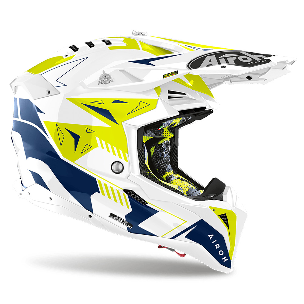 Helmetë motocross Airoh Aviator 3 Spin, karboni, madhësia XL, shumëngjyrëshe