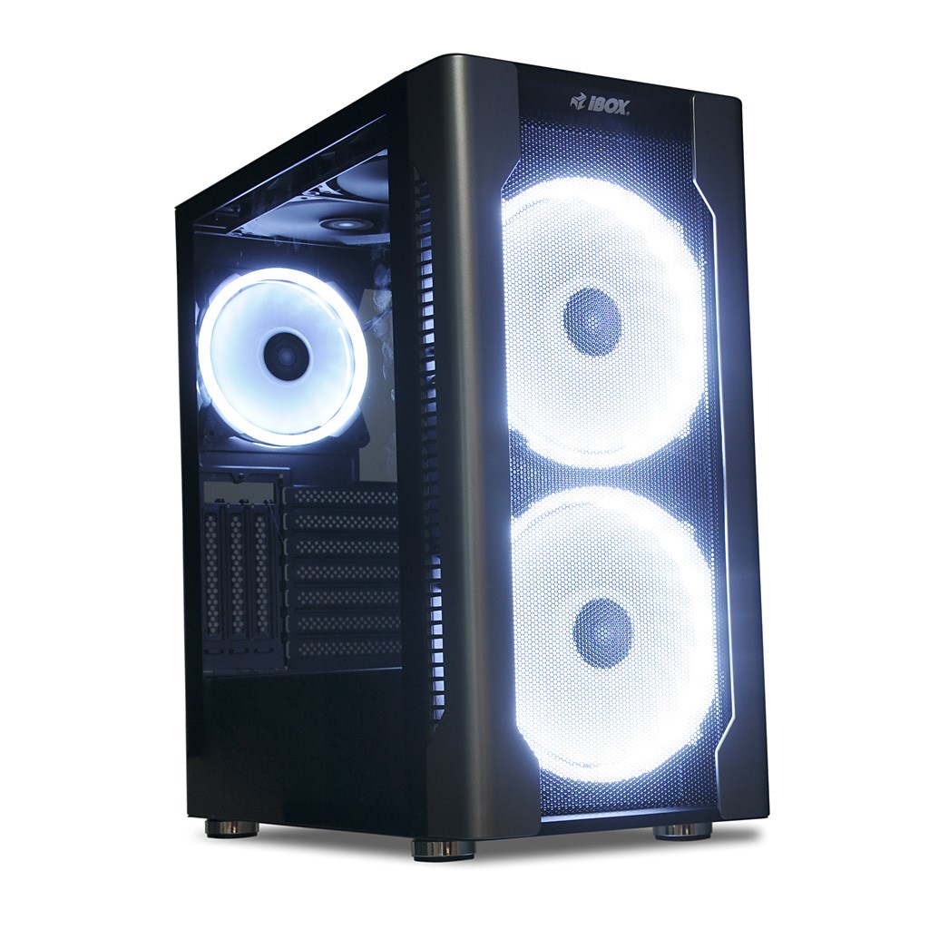 Kullë kompjuteri iBOX Chiron ZH68, ATX, xham i temperuar, e zezë