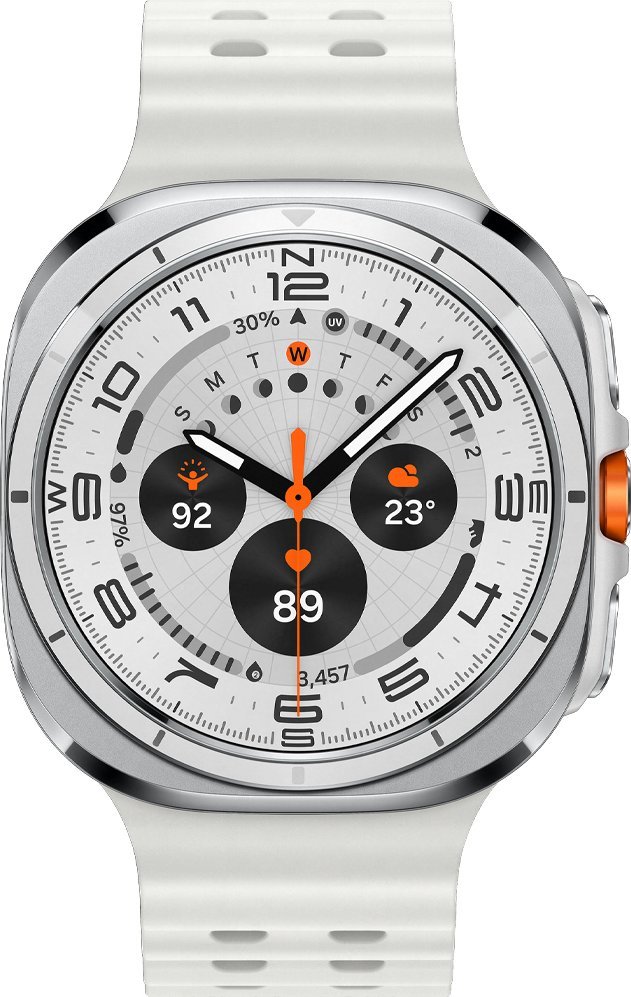 Ora inteligjente Samsung Galaxy Watch Ultra LTE, 47mm, titani, e bardhë