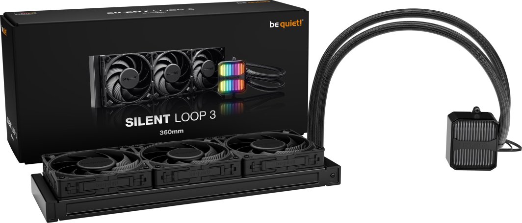 Ftohës me ujë be quiet! Silent Loop 3 360mm, ARGB, i zi