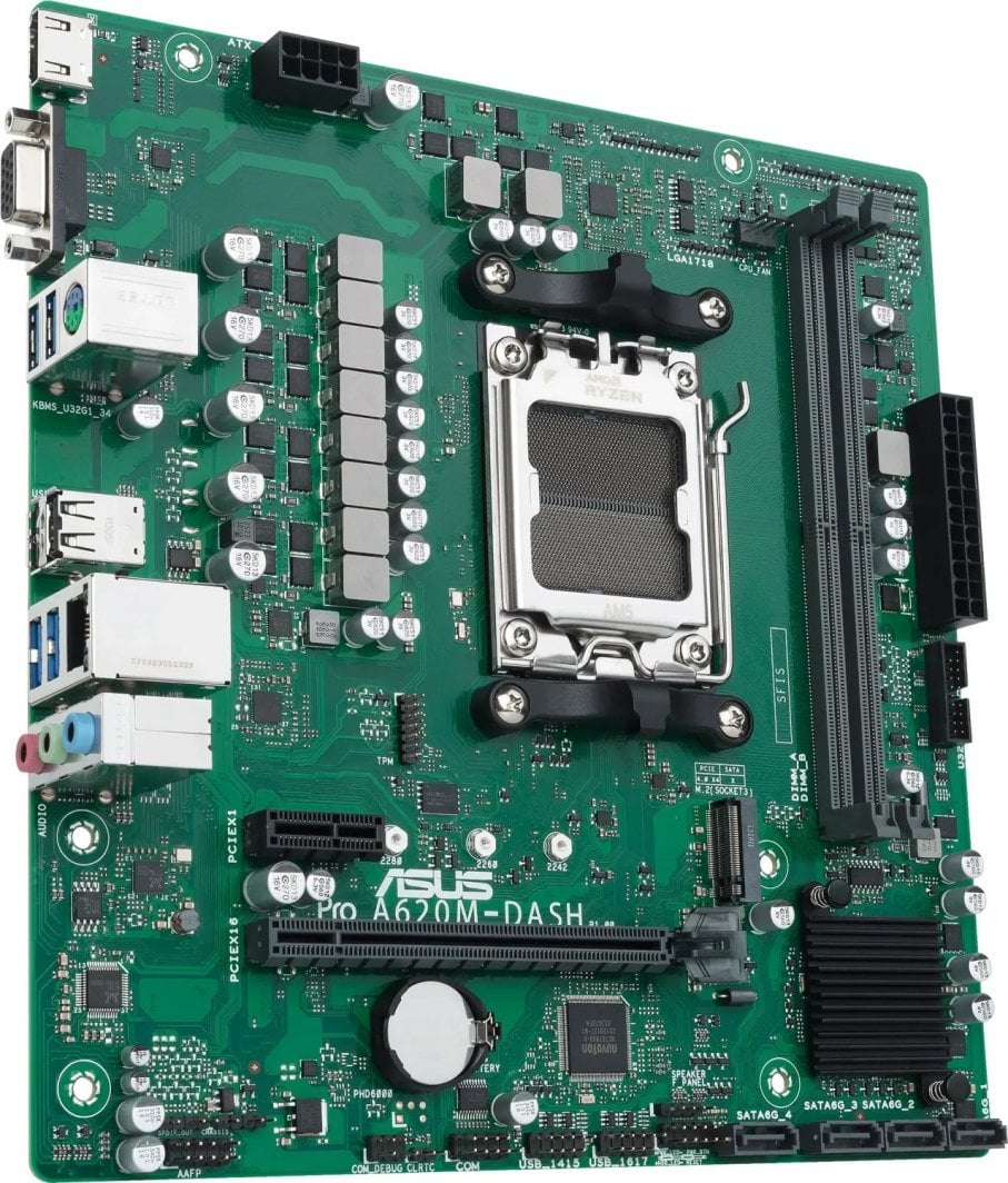 Pllakë amë Asus PRO A620M-DASH-CSM, DDR5, PCIe 4.0 M.2, e zezë