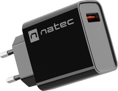 Полнач за мрежа Natec Ribera NUC-2058, 1x USB-A 3A, 18W, црн