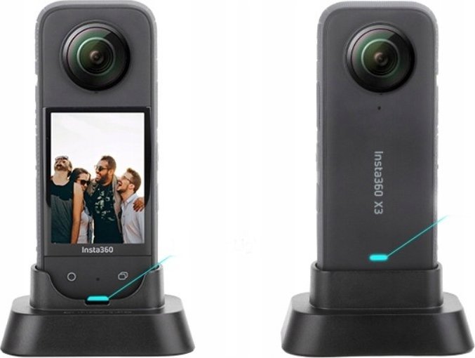 Mbajtëse trekëmbëshore Sunnylife IST-DZ493-D për Insta360 X3, material ABS, kundër rrëshqitjes, e zezë