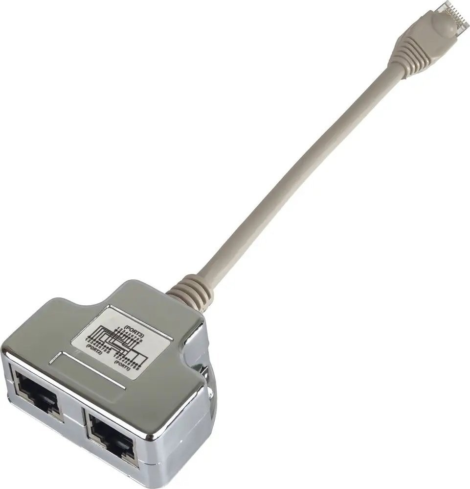 Adapter ndarës LAN PremiumCord, RJ45, 2 porta, 10/100 Mbps
