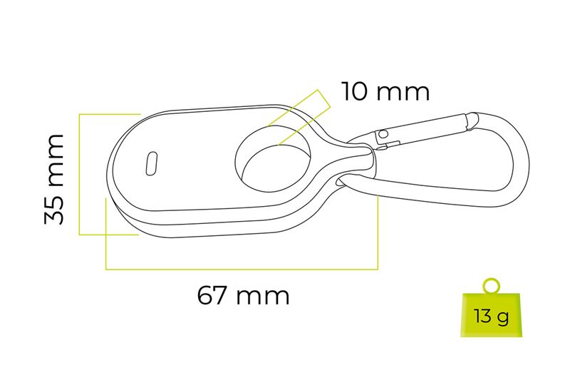 Këllëf Samsung SmartTag2, silikon, i bardhë