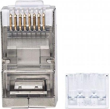 Konektorë RJ45 Intellinet 790680, Cat6A STP, 90 copë, argjendtë