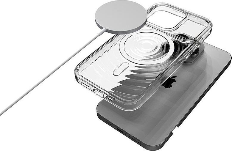 Maskë mbrojtëse STM Reawaken Ripple MagSafe për iPhone 15 Pro Max, ClearShell vetë ripërtëritëse, transparente